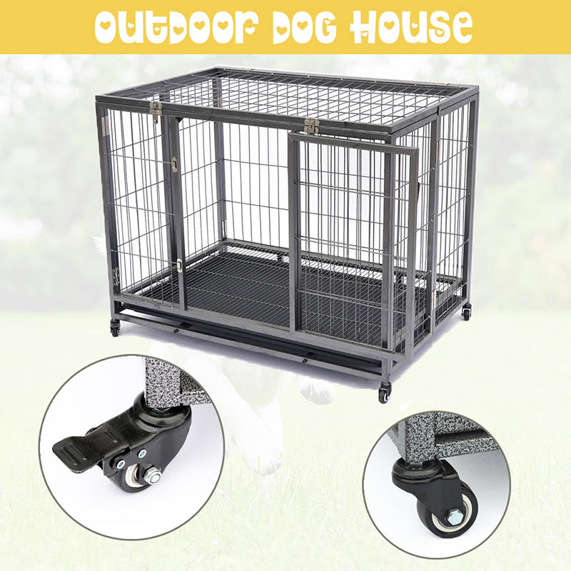 Otvorite gornju cijev sklopivi metalni kavez za pse Otvorite gornju cijev sklopivi metalni kavez za pse