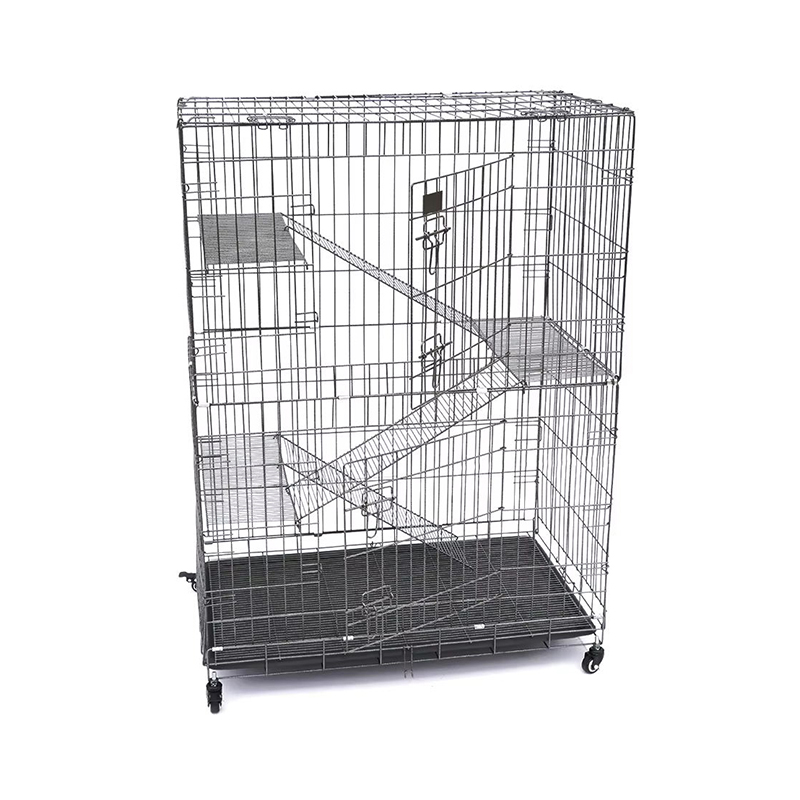 2/3/4-razina Velika unutarnja žica metalna mačja kaveza s kotačima 2/3/4-razina Velika unutarnja žica metalna mačja kaveza s kotačima