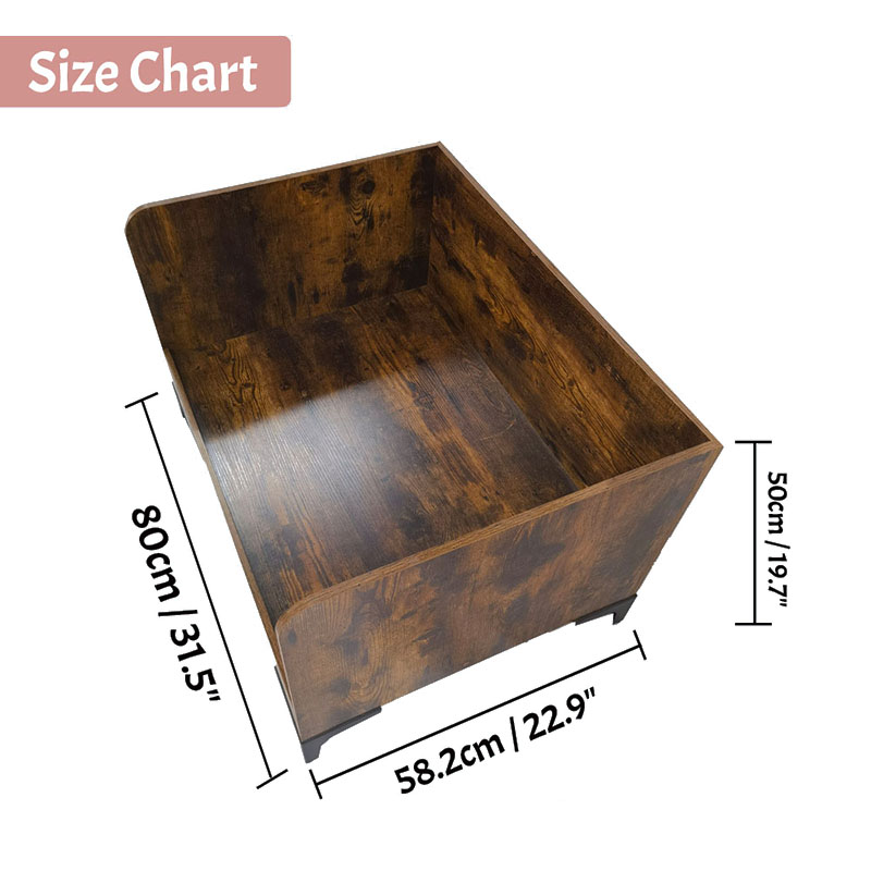 Moderni zatvoreni drveni uzdignuti krevet s okvirom s okvirom Moderni zatvoreni drveni uzdignuti krevet s okvirom s okvirom