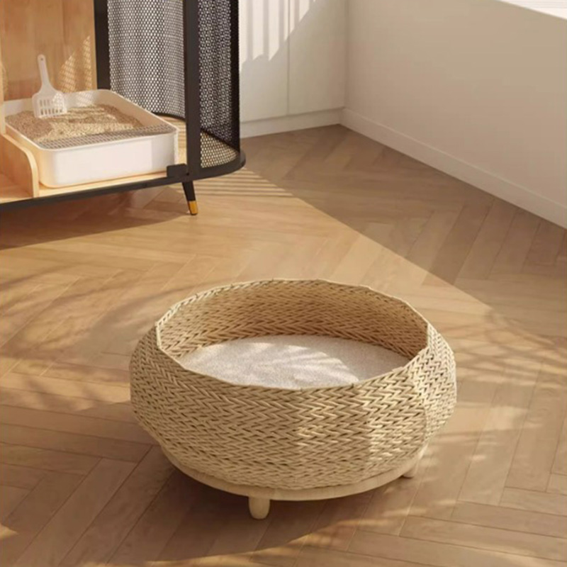 Ručno izrađeni prirodni kraft papir gnijezdo tkani mačji krevet Ručno izrađeni prirodni kraft papir gnijezdo tkani mačji krevet