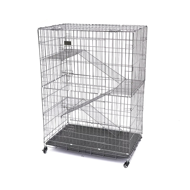 2/3/4-razina Velika unutarnja žica metalna mačja kaveza s kotačima 2/3/4-razina Velika unutarnja žica metalna mačja kaveza s kotačima