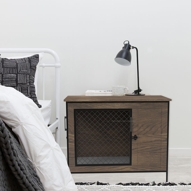 Zatvoreni sanduk za pse krajnji stol drveni namještaj stil kavez za pse Zatvoreni sanduk za pse krajnji stol drveni namještaj stil kavez za pse