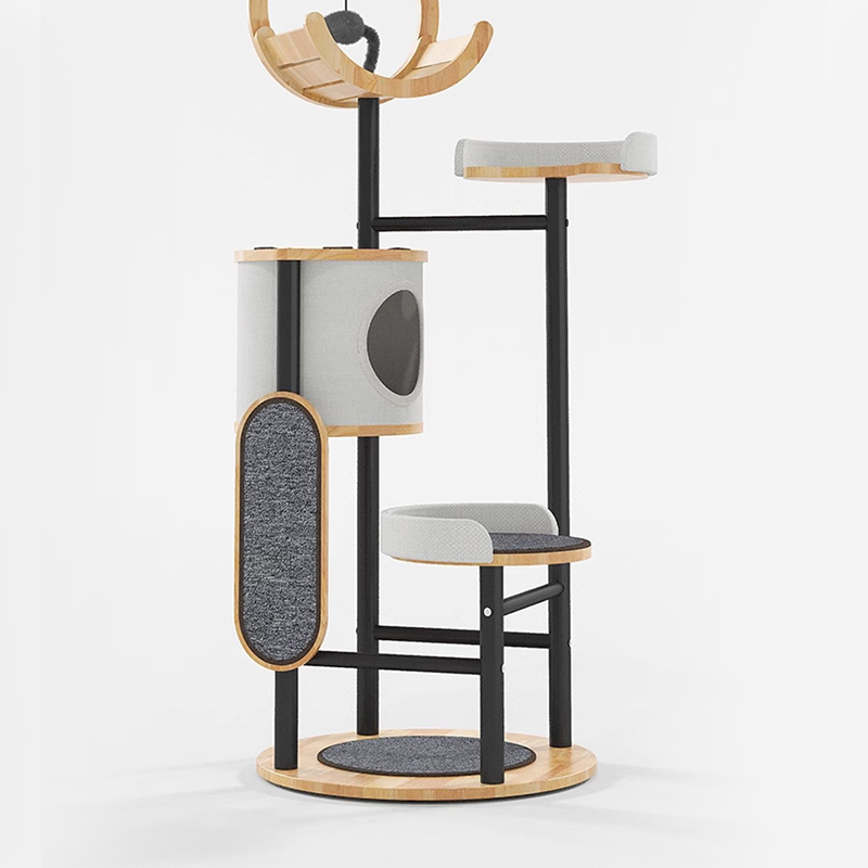 Okvir za penjanje od mačjeg stabla od drva i čelika Okvir za penjanje od mačjeg stabla od drva i čelika