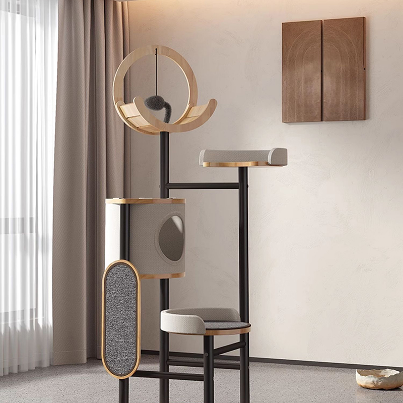 Okvir za penjanje od mačjeg stabla od drva i čelika Okvir za penjanje od mačjeg stabla od drva i čelika