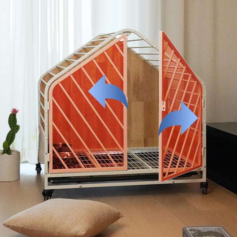 Veliki drveni čelični zatvoreni kavez za pse Veliki drveni čelični zatvoreni kavez za pse
