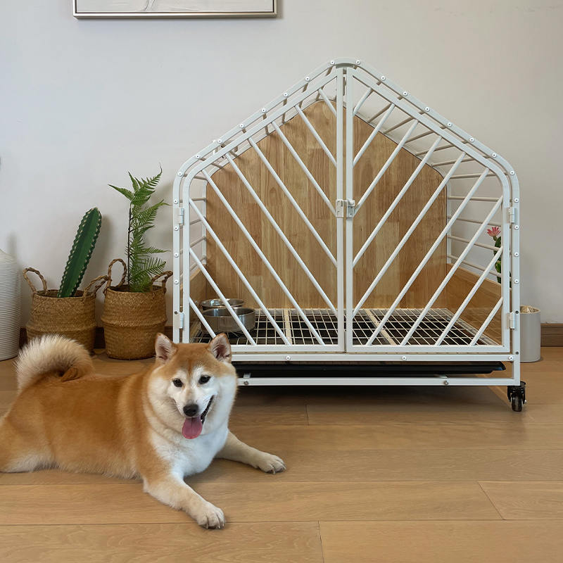Veliki drveni čelični zatvoreni kavez za pse Veliki drveni čelični zatvoreni kavez za pse