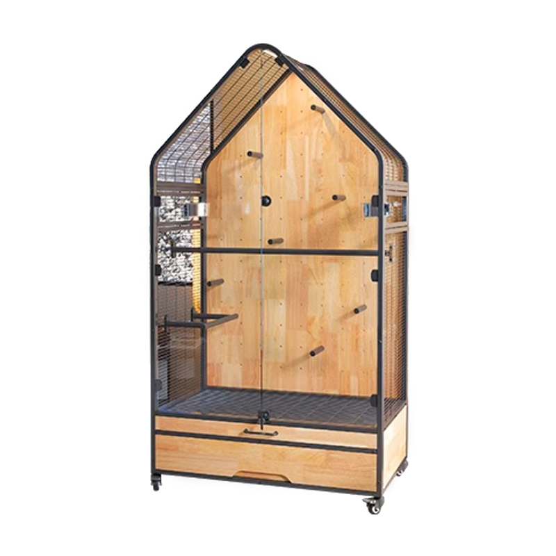 Drveni i čelični kavez Veliki uklonjivi DIY Villa Parrot Ptice uzgoj kaveza s kotačima