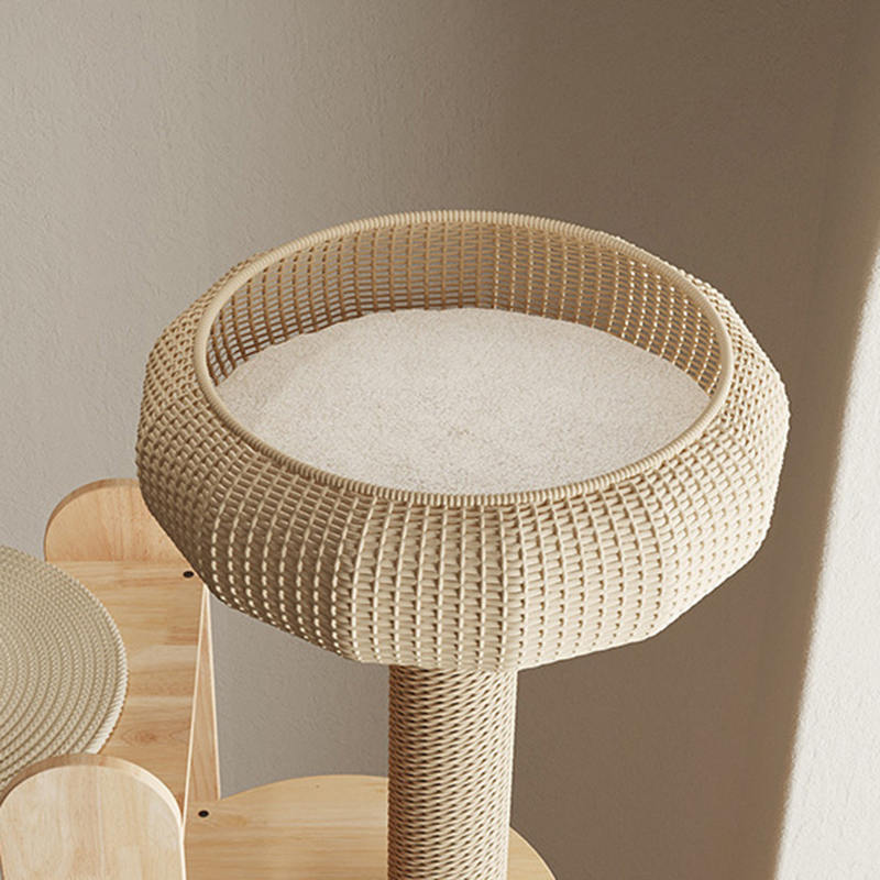 Na više nivoa drvene kule stan za penjanje okvirom mačje stablo Na više nivoa drvene kule stan za penjanje okvirom mačje stablo