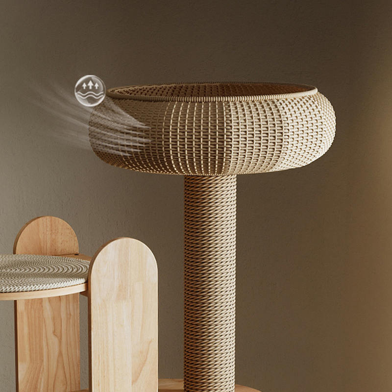 Na više nivoa drvene kule stan za penjanje okvirom mačje stablo Na više nivoa drvene kule stan za penjanje okvirom mačje stablo