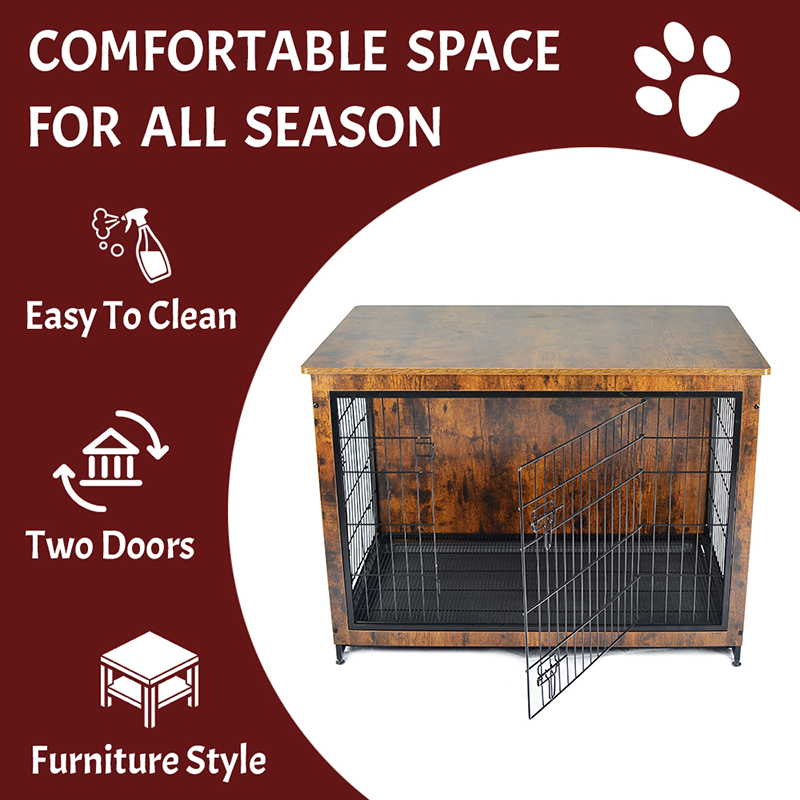 Unutarnji drveni namještaj stil metalne kavez za pse Unutarnji drveni namještaj stil metalne kavez za pse