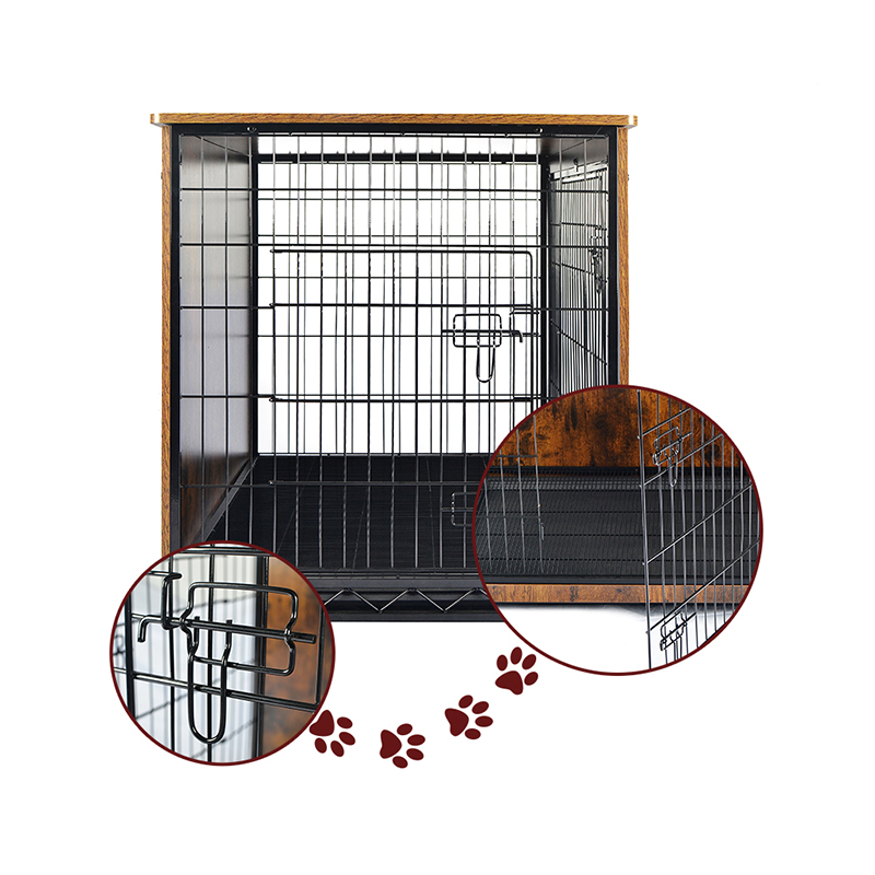 Unutarnji drveni namještaj stil metalne kavez za pse Unutarnji drveni namještaj stil metalne kavez za pse