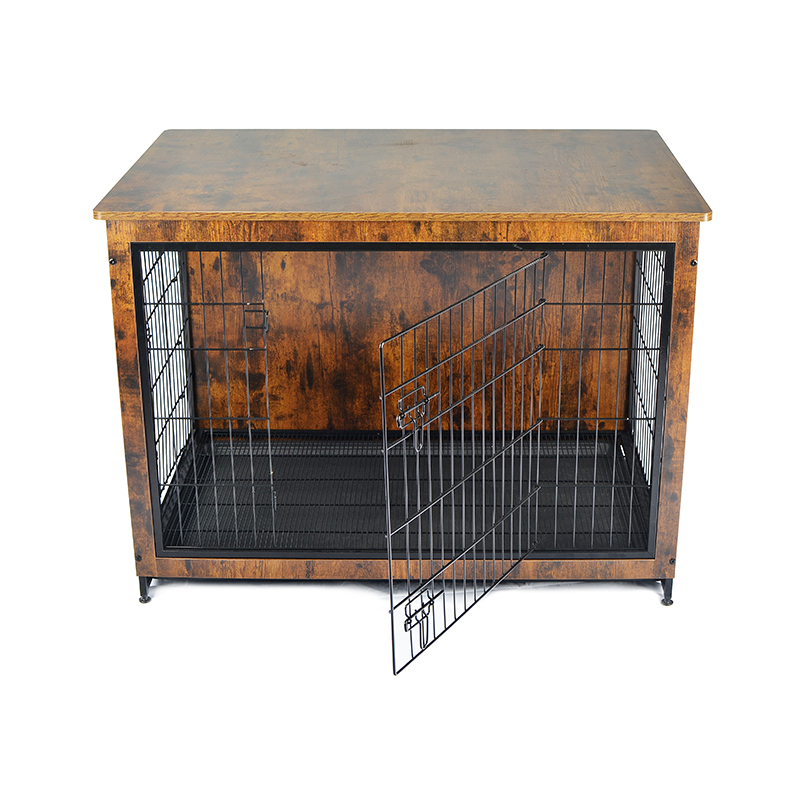 Unutarnji drveni namještaj stil metalne kavez za pse Unutarnji drveni namještaj stil metalne kavez za pse
