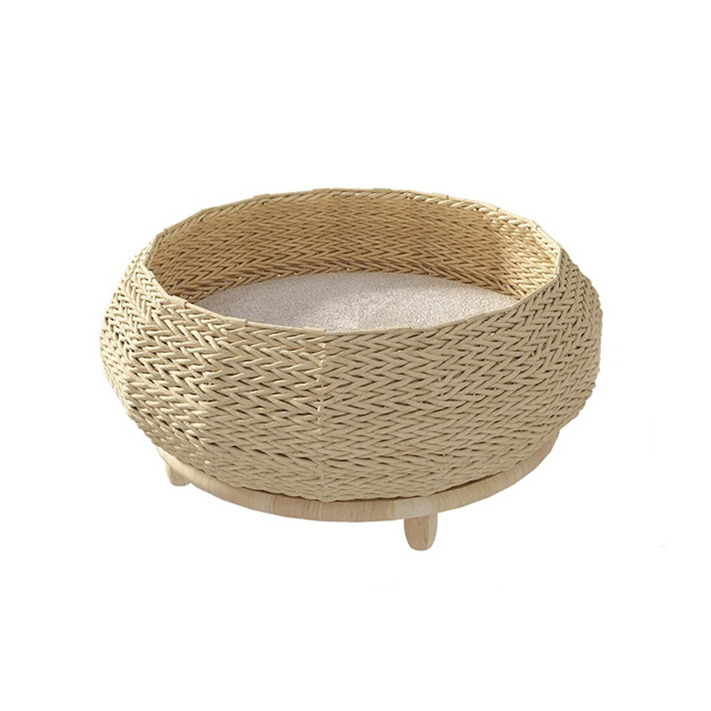 Ručno izrađeni prirodni kraft papir gnijezdo tkani mačji krevet