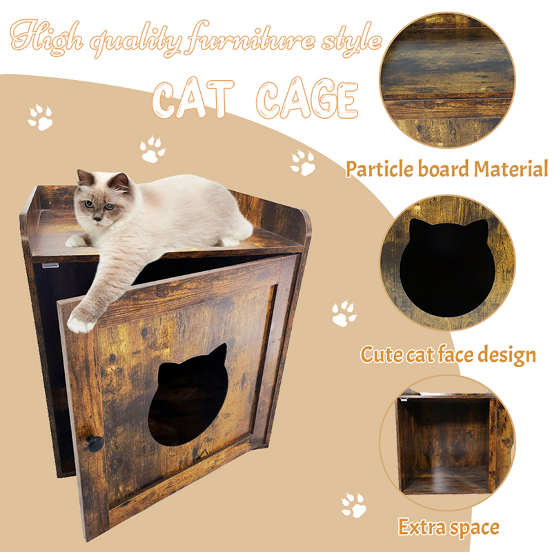 Unutarnji bočni stol za otpade ormarića namještaj u stilu mačaka kavez Unutarnji bočni stol za otpade ormarića namještaj u stilu mačaka kavez