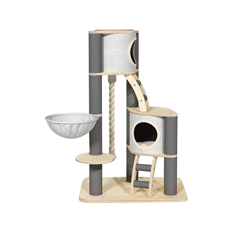 Toranj od poda do stropa zatvoreni kruti drveni okvir za penjanje mačjim stablo